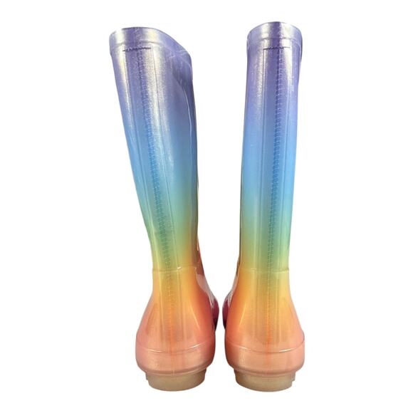 New Without Tag Cat & Jack Rainbow Rain Boot Cece Style Size 5 Big Kids - Picture 5 of 12